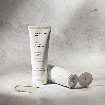 REVOLUTION MAN 2 IN 1 BLEMISH CLAY MASK