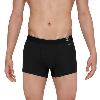 SINGLE - AERO SILVER COTTON TRUNKS HIGH PERFORMANCE BLACK KNIGHT