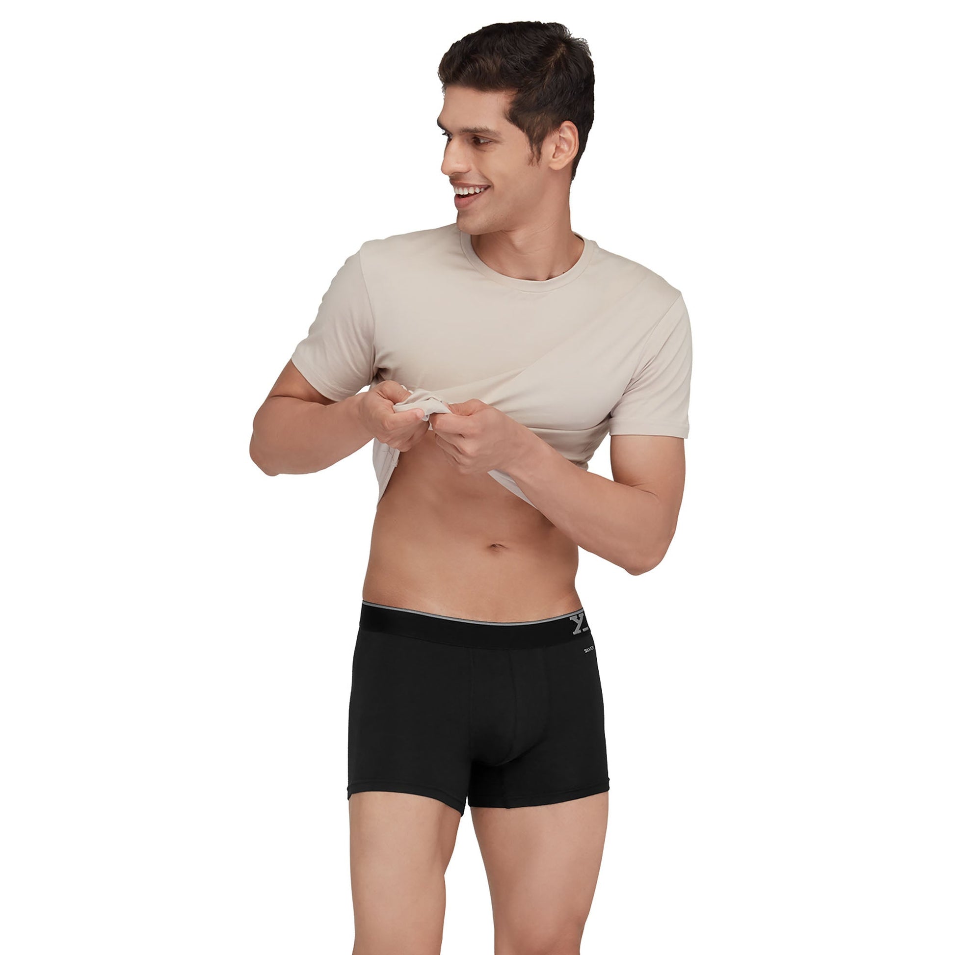 SINGLE - AERO SILVER COTTON TRUNKS HIGH PERFORMANCE BLACK KNIGHT