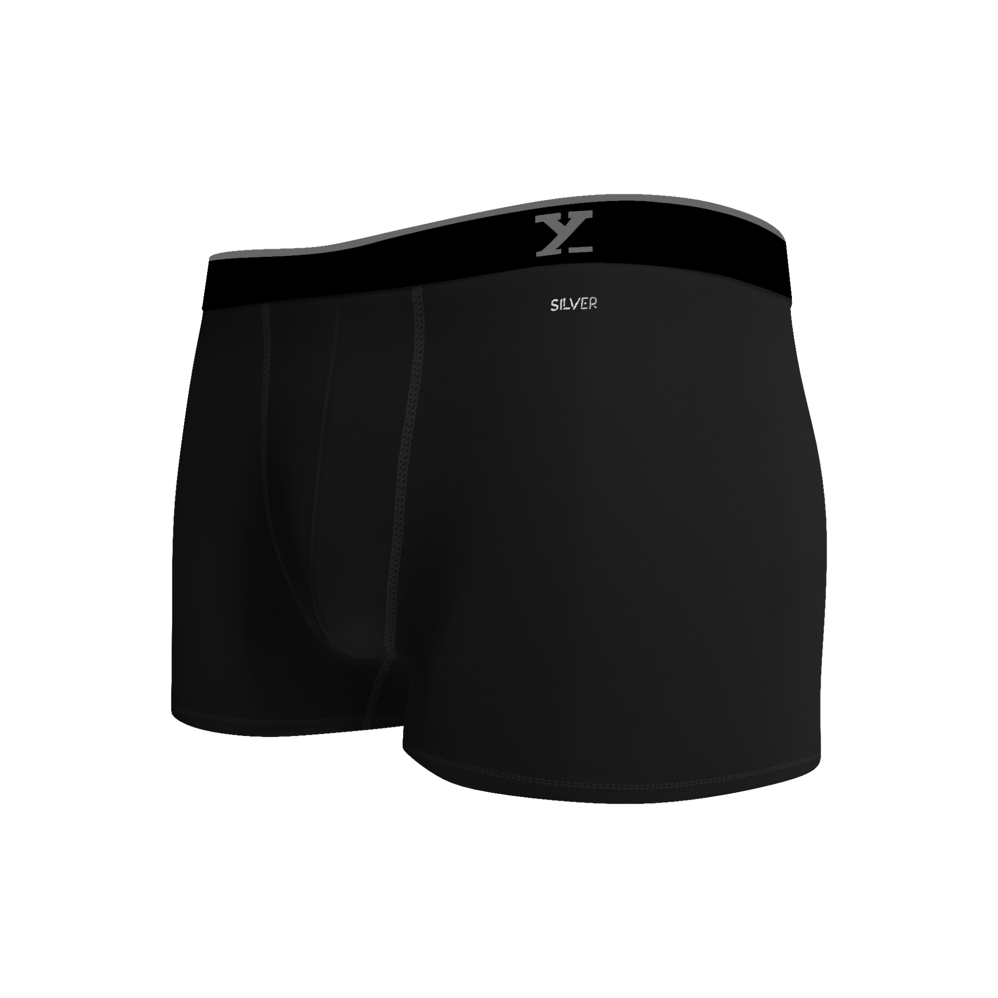 SINGLE - AERO SILVER COTTON TRUNKS HIGH PERFORMANCE BLACK KNIGHT