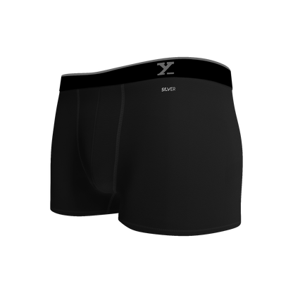 SINGLE - AERO SILVER COTTON TRUNKS HIGH PERFORMANCE BLACK KNIGHT