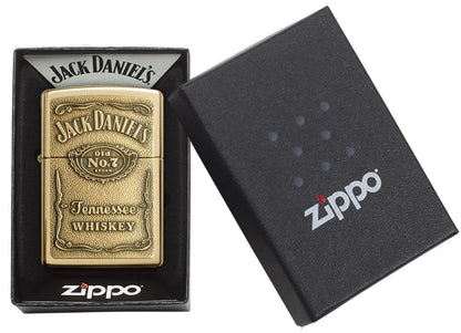 Zippo Jack Daniels Brass/Emblem Attached