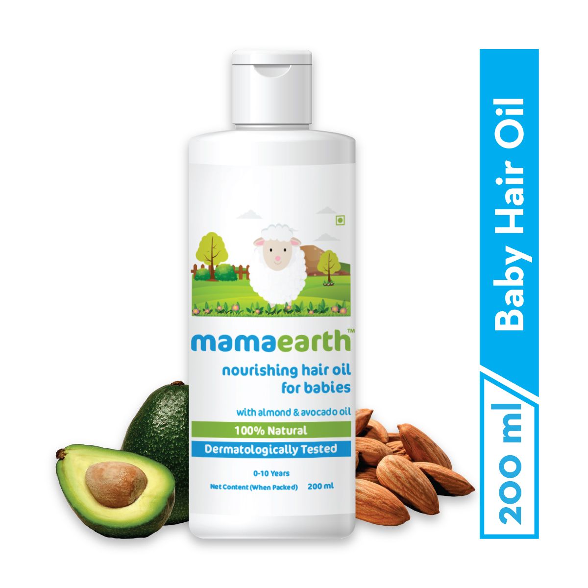 NOURISHING HAIR OIL FOR BABIES WITH ALMOND AND AVOCADO OIL - 200 ML