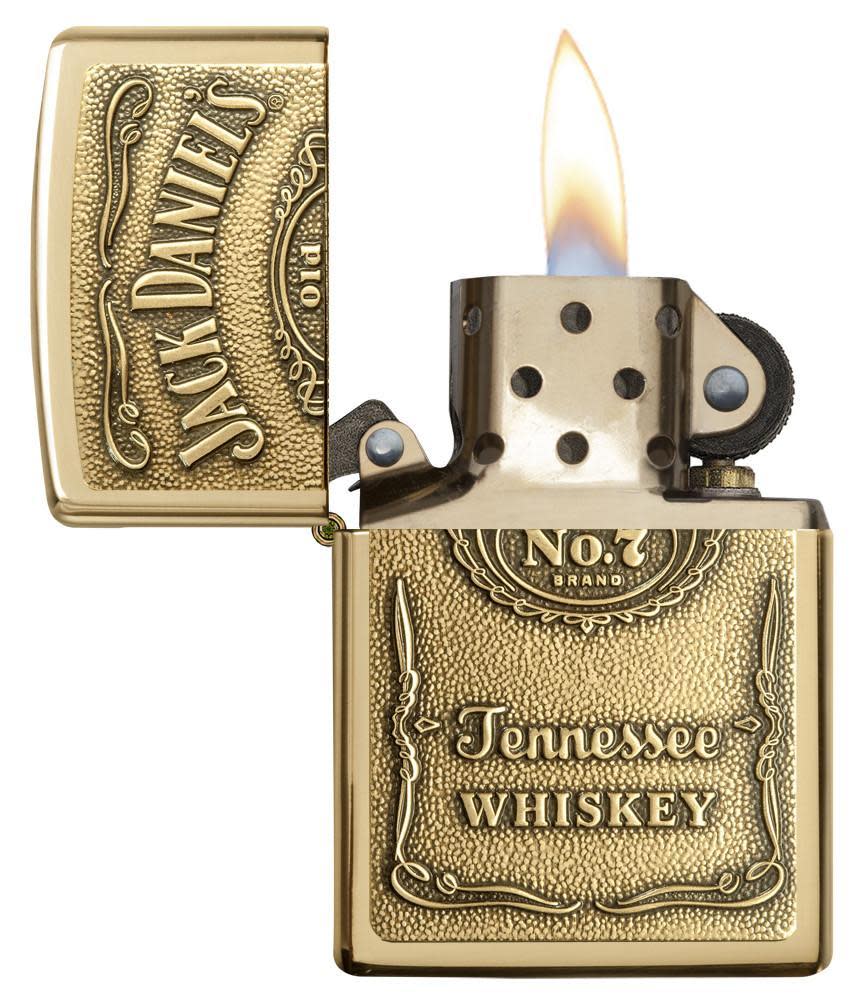 Zippo Jack Daniels Brass/Emblem Attached