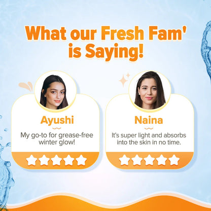 GLOW+ OIL FREE MOISTURIZER WITH PAPAYA & VITAMIN C FOR GLOWING SKIN - 100G