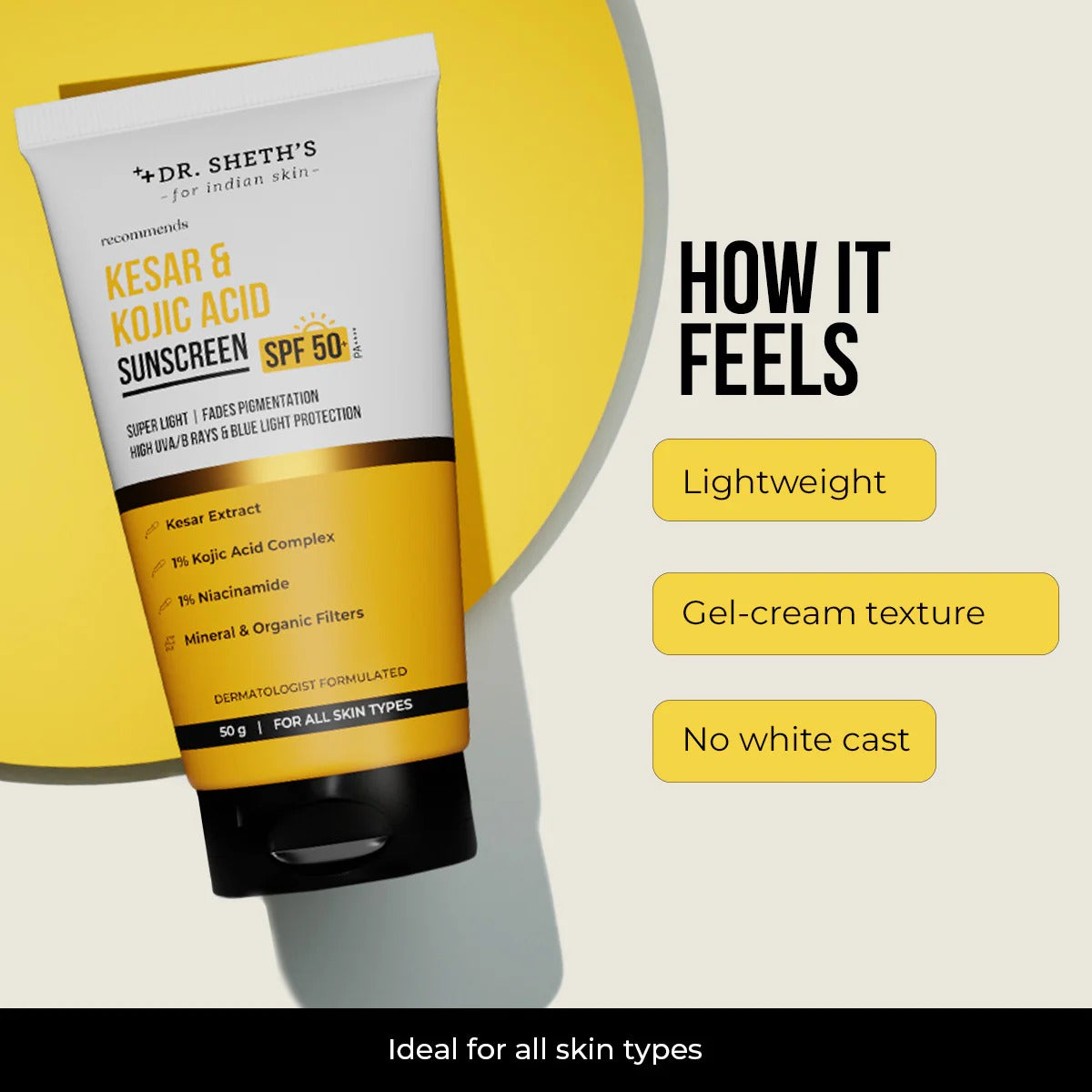 KESAR & KOJIC ACID SUNSCREEN - 50 GM