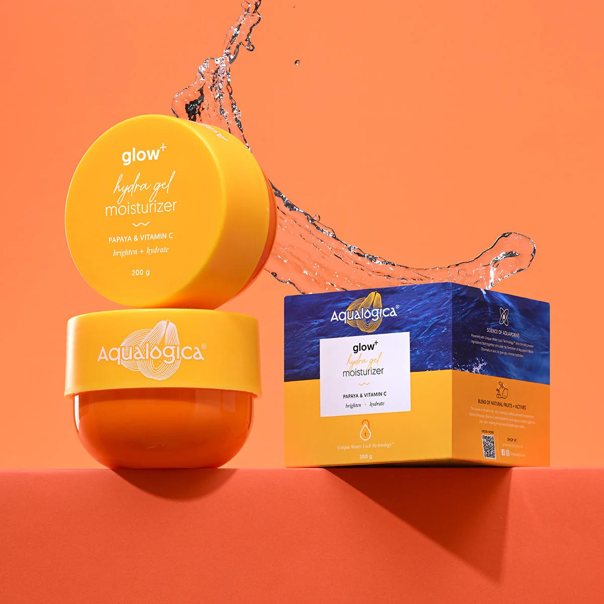 GLOW+ HYDRA GEL MOISTURIZER WITH VITAMIN C & PAPAYA - 200 G