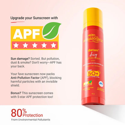DETAN+ DEWY SUNSCREEN IN-VIVO TESTED SPF 50+ PA++++ WITH CHERRY TOMATO & HA - 50 G