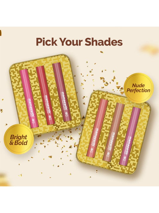 MOISTURE MATTE LONGSTAY LIPSTICK PACK OF 3 MINIS - BRIGHT AND BOLD