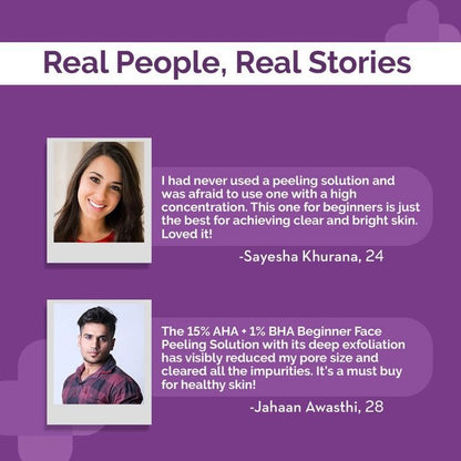 15% AHA+1% BHA BEGINNER FACE PEELING SOLUTION