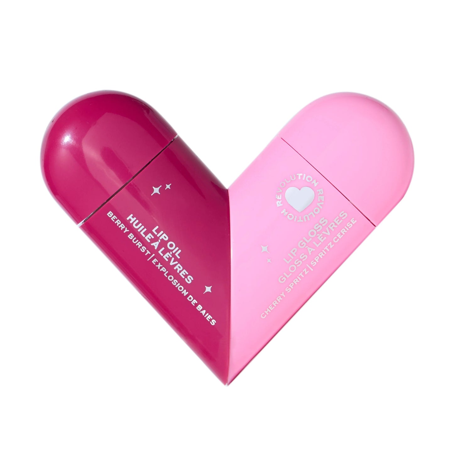 I HEART REVOLUTION MIDNIGHT CHERRY TWIST DUO LIP OIL & SHIMMER GLOSS
