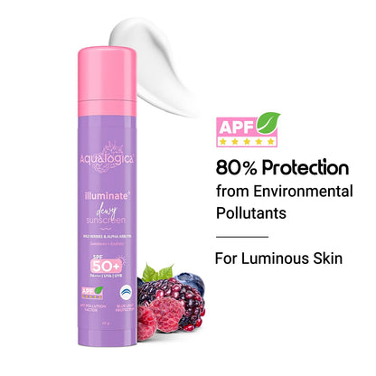 ILLUMINATE+ DEWY SUNSCREEN IN-VIVO TESTED SPF 50+ PA++++ WITH WILD BERRIES & ALPHA ARBUTIN - 5