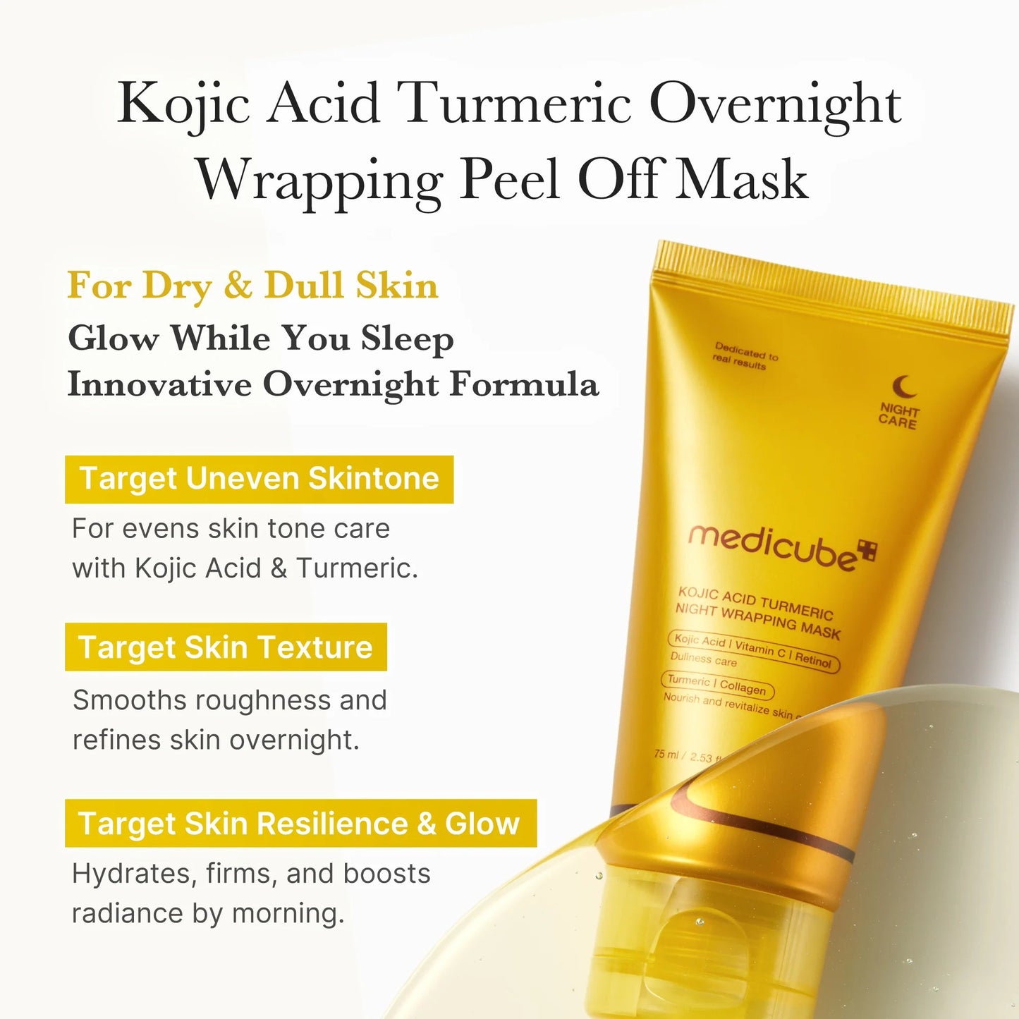 KOJIC ACID TURMERIC NIGHT WRAPPING MASK 75ML