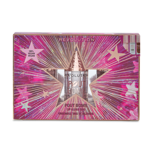 REVOLUTION POUT BOMB PLUMPING LIP GLOSS TRIO GIFT SET
