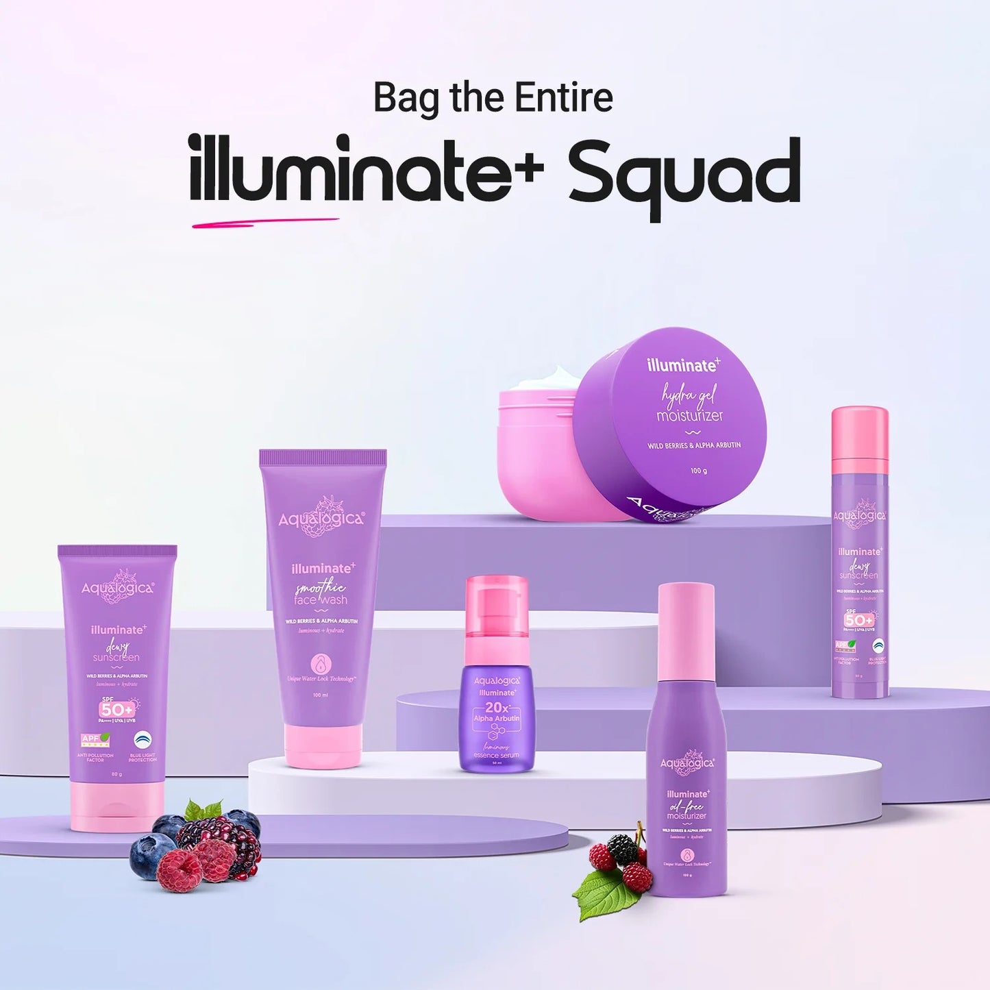 ILLUMINATE+ DEWY SUNSCREEN IN-VIVO TESTED SPF 50+ PA++++ WITH WILD BERRIES & ALPHA ARBUTIN - 5