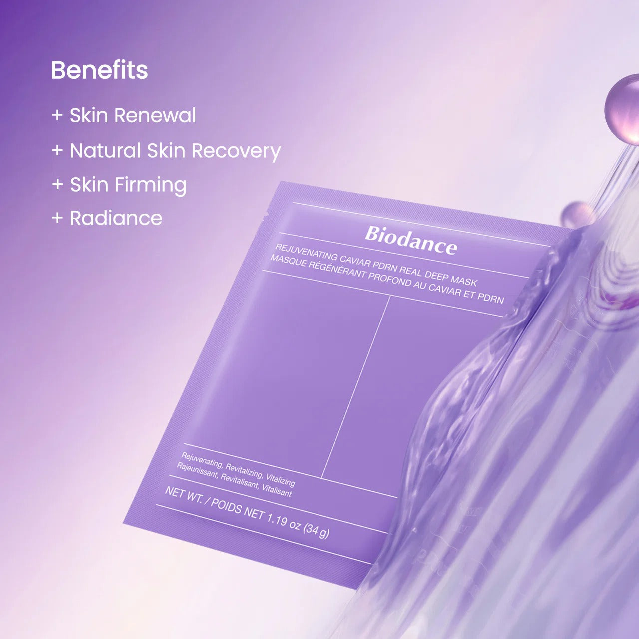 REJUVENATING CAVIAR PDRN REAL DEEP MASK (34G*4EA)