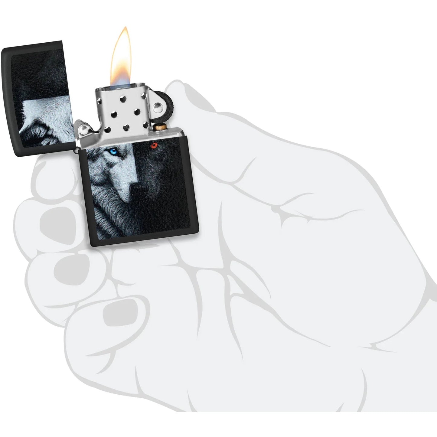 Zippo Wolf Black