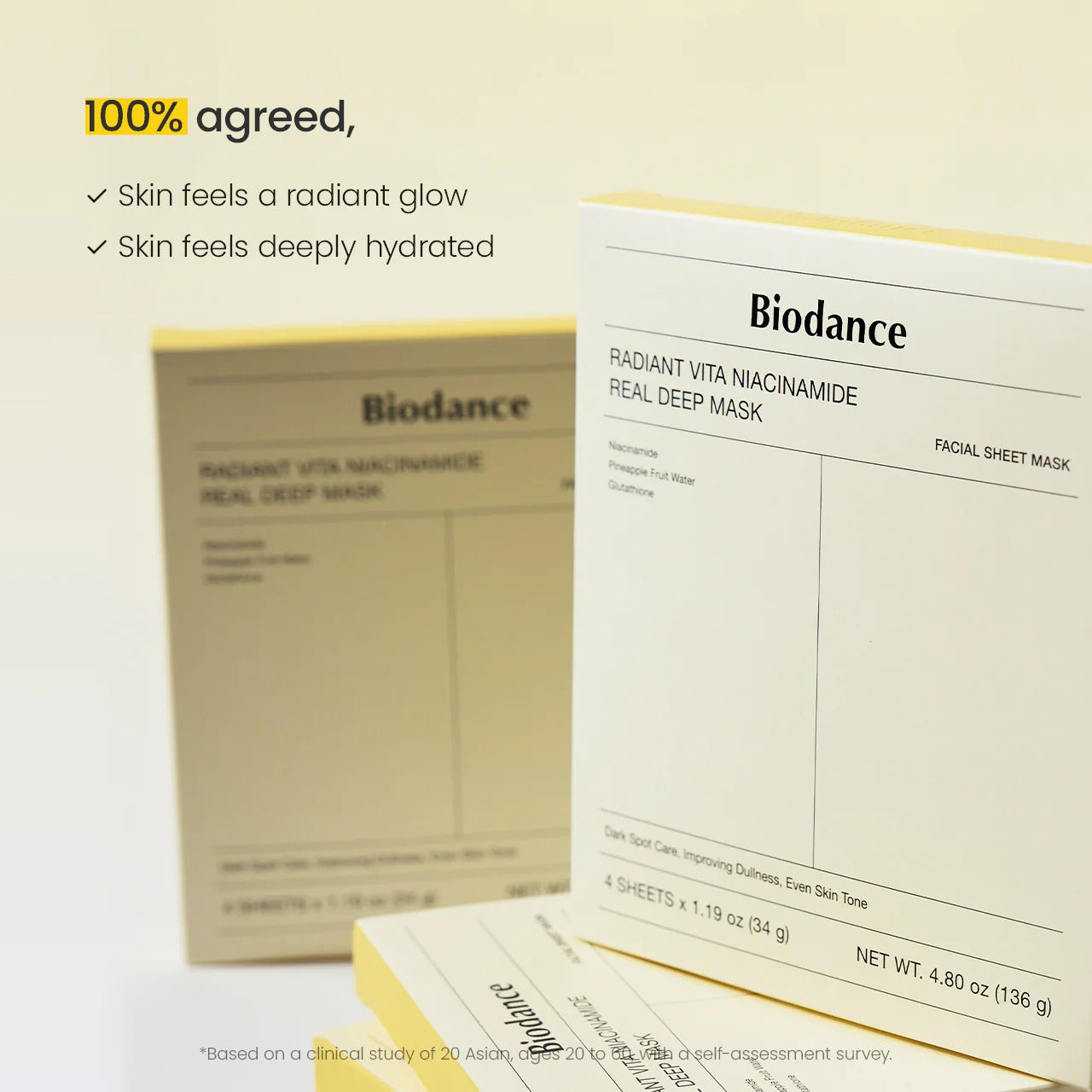 RADIANT VITA NIACINAMIDE REAL DEEP MASK [34G*4 SHEETS]