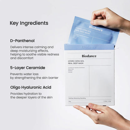 HYDRO CERA-NOL REAL DEEP MASK [34G*4 SHEETS]