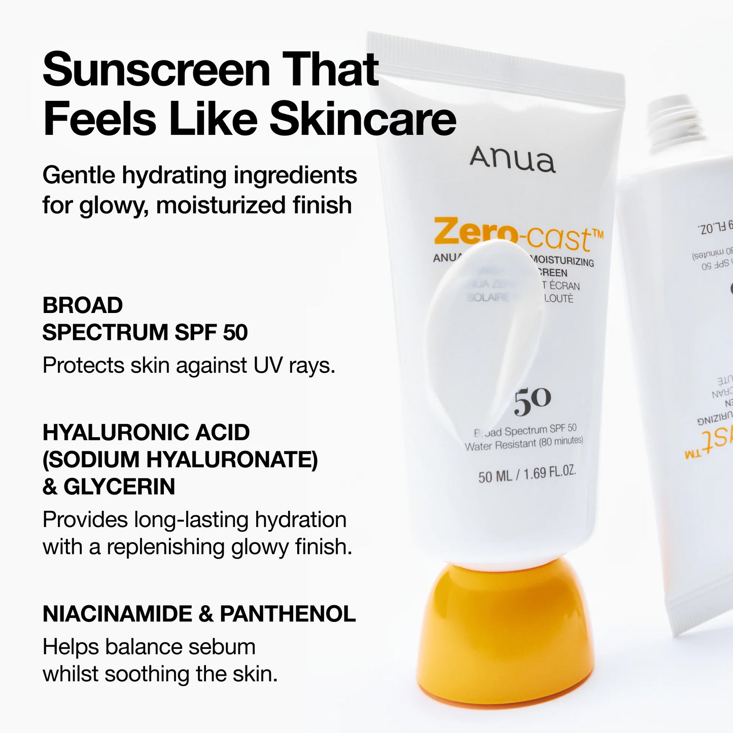 ZERO-CAST MOISTURIZING FINISH SUNSCREEN SPF 50+ PA++++ 50ML
