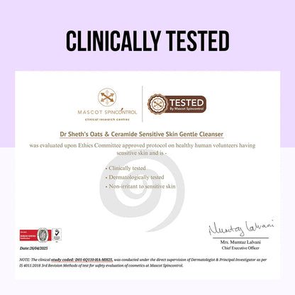 OATS & CERAMIDE SENSITIVE SKIN GENTLE CLEANSER 125ML