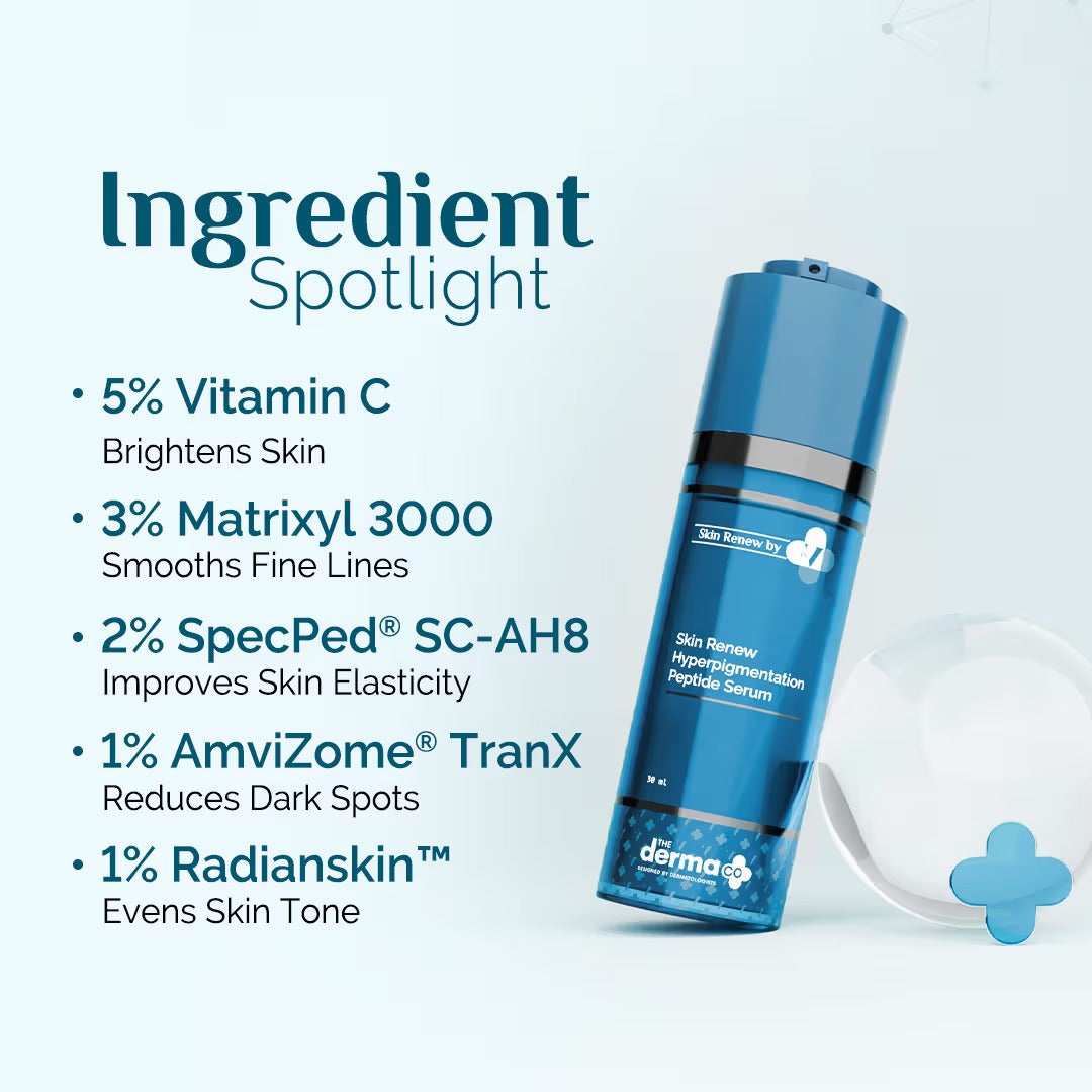 THE DERMA CO. X DR V SKIN RENEW HYPERPIGMENTATION PEPTIDE SERUM 30ML