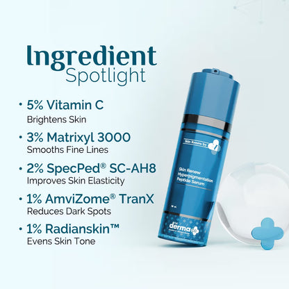 THE DERMA CO. X DR V SKIN RENEW HYPERPIGMENTATION PEPTIDE SERUM 30ML