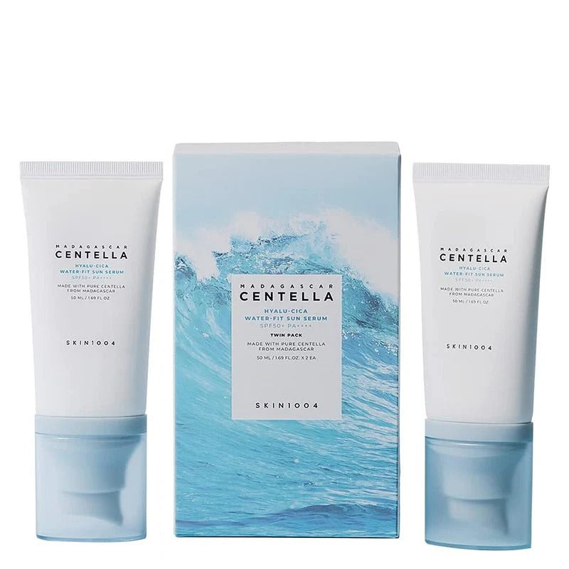 MADAGASCAR CENTELLA HYALU-CICA WATER-FIT SUN SERUM 50ML  (TWIN PACK)