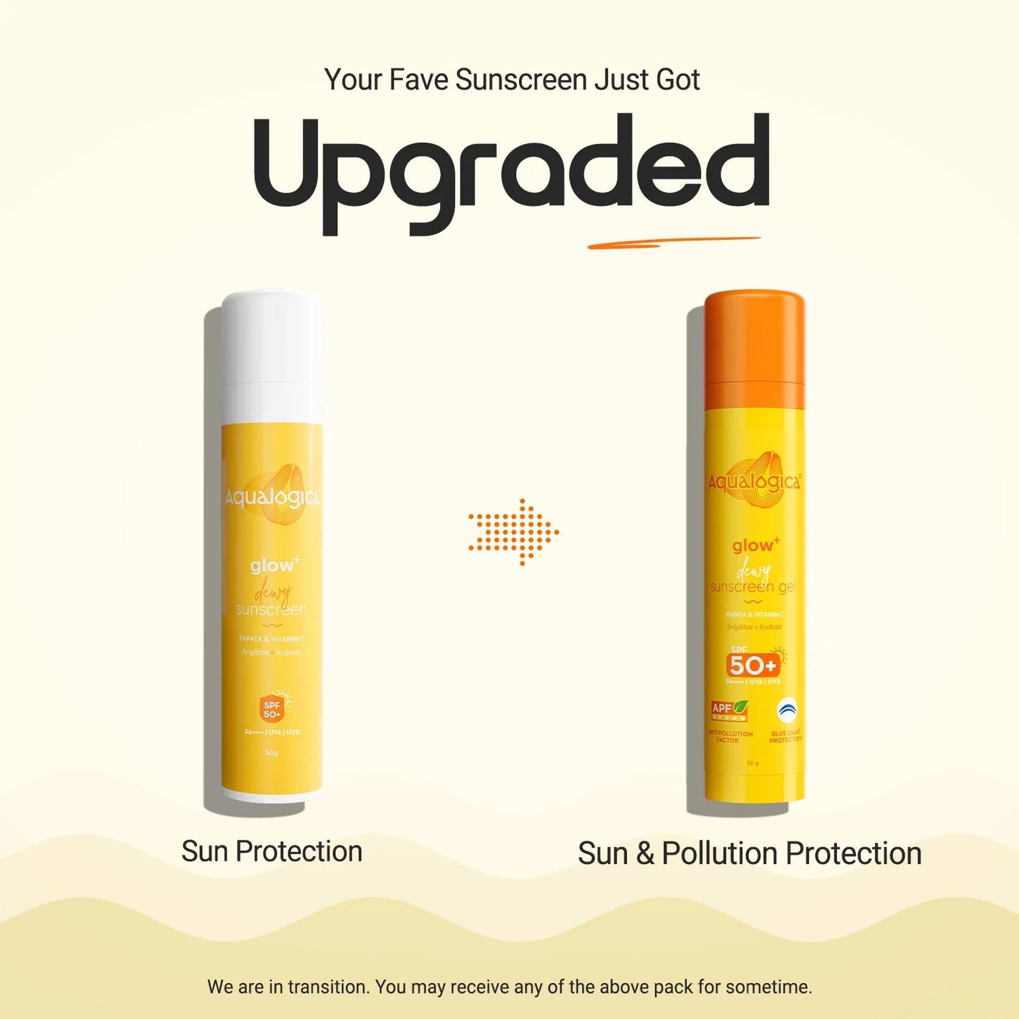 GLOW+ DEWY SUNSCREEN GEL IN-VIVO TESTED SPF 50+ PA++++ WITH PAPAYA & VITAMIN C - 50G