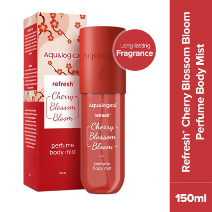 REFRESH+ CHERRY BLOSSOM BLOOM PERFUME BODY MIST WITH ZEMEA AND HYALURONIC ACID 150 ML