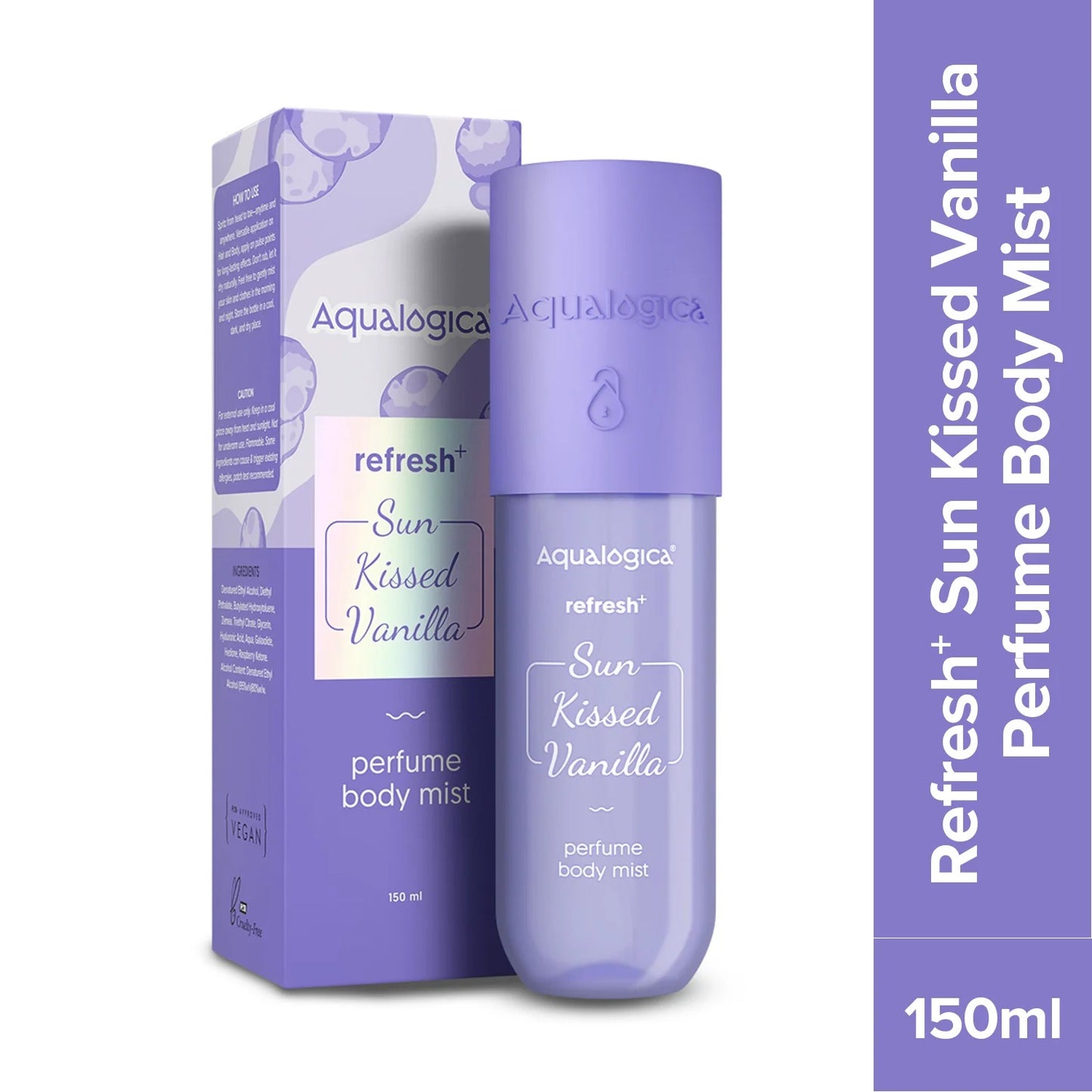 REFRESH+ SUN KISSED VANILLA PERFUME BODY MIST WITH ZEMEA & HYALURONIC ACID - 150 ML