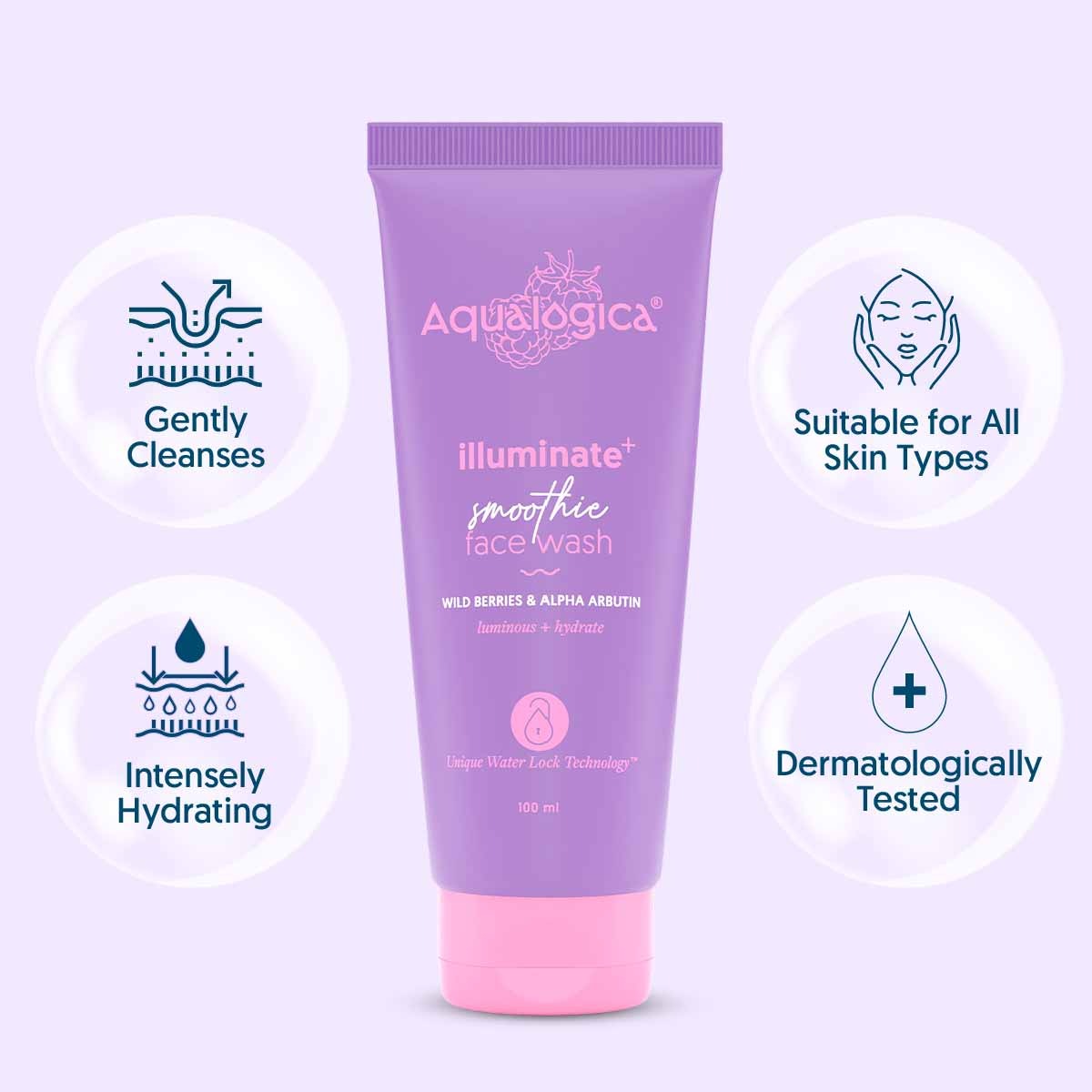 ILLUMINATE+ SMOOTHIE FACE WASH WITH WILD BERRIES & ALPHA ARBUTIN FOR LUMINOUS GLOW - 100ML