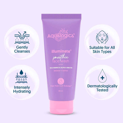 ILLUMINATE+ SMOOTHIE FACE WASH WITH WILD BERRIES & ALPHA ARBUTIN FOR LUMINOUS GLOW - 100ML