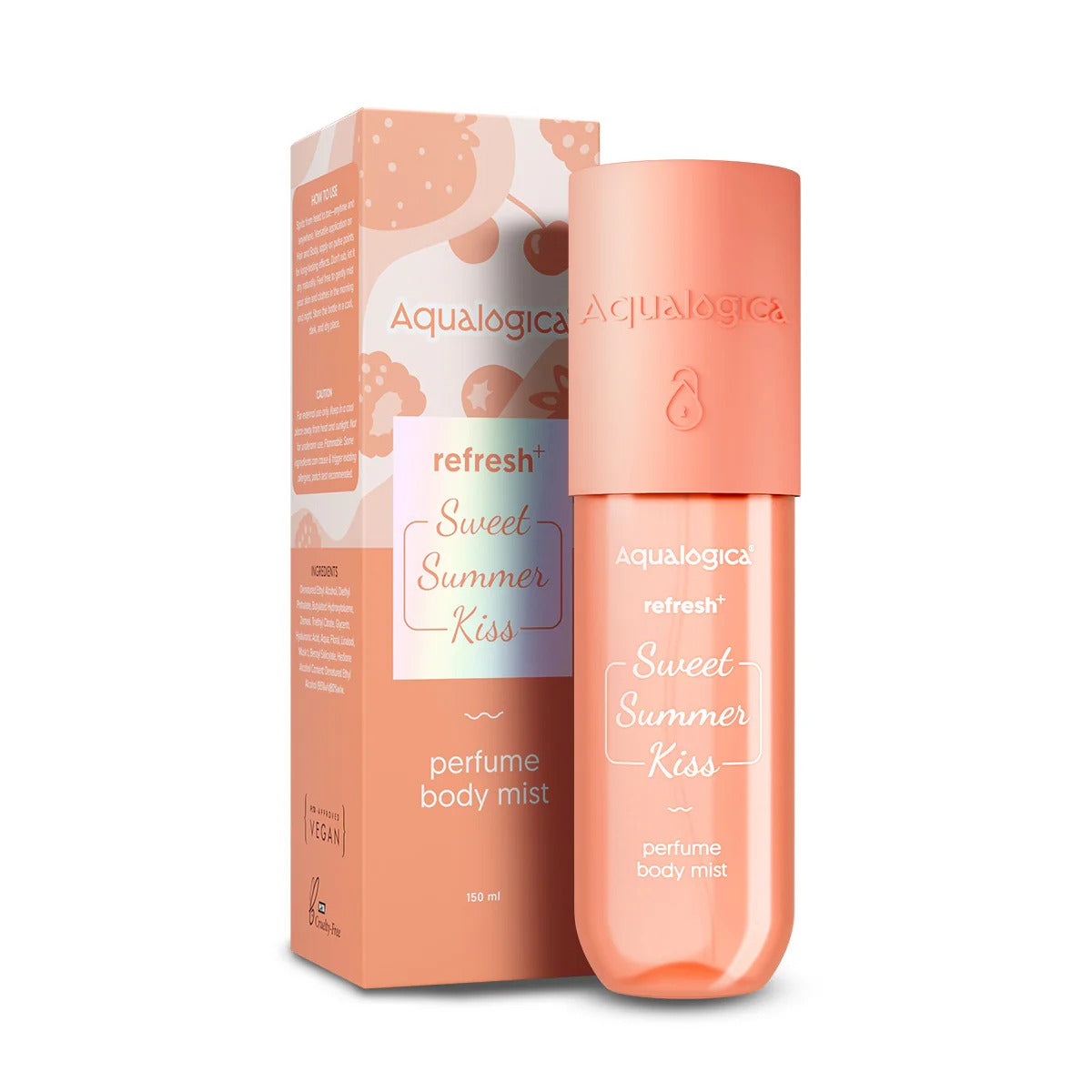 REFRESH+ SWEET SUMMER KISS PERFUME BODY MIST WITH ZEMEA AND HYALURONIC ACID 150 ML