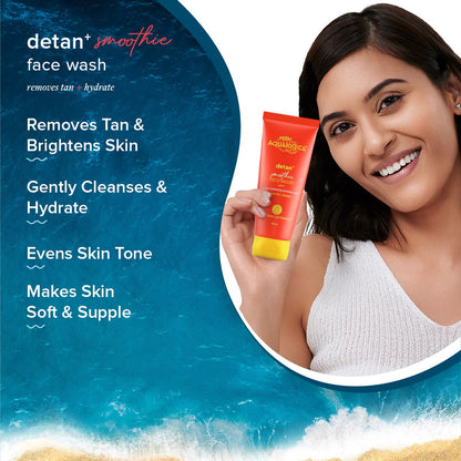DETAN+ SMOOTHIE FACE WASH WITH CHERRY TOMATO & GLYCOLIC ACID FOR TAN REMOVAL - 100ML