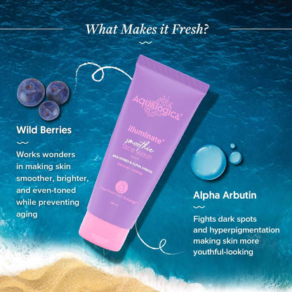 ILLUMINATE+ SMOOTHIE FACE WASH WITH WILD BERRIES & ALPHA ARBUTIN FOR LUMINOUS GLOW - 100ML
