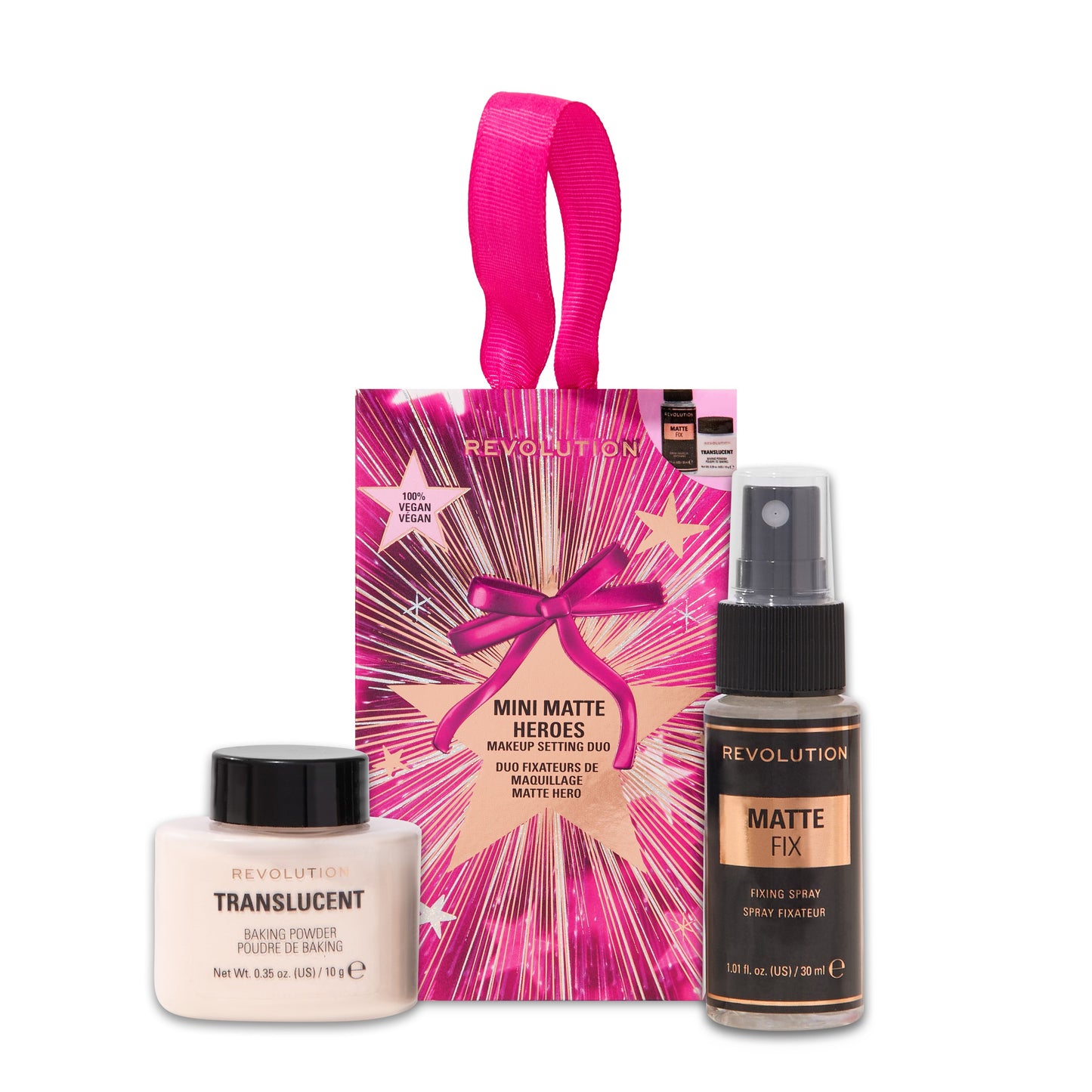 REVOLUTION MINI MATTE HERO'S MAKEUP SETTING DUO