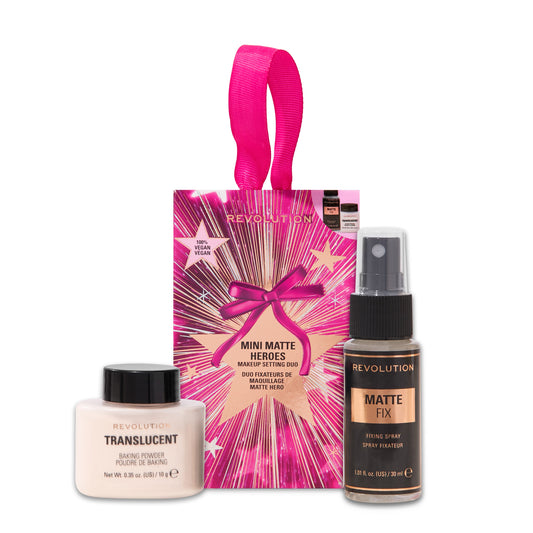 REVOLUTION MINI MATTE HERO'S MAKEUP SETTING DUO