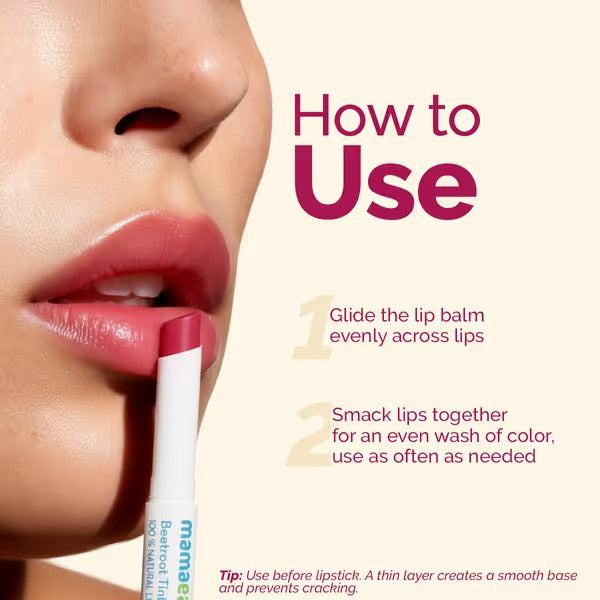 BEETROOT TINTED 100% NATURAL LIP BALM 2G