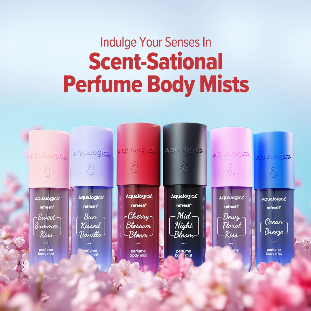 REFRESH+ CHERRY BLOSSOM BLOOM PERFUME BODY MIST WITH ZEMEA AND HYALURONIC ACID 150 ML