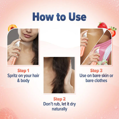 REFRESH+ SWEET SUMMER KISS PERFUME BODY MIST WITH ZEMEA AND HYALURONIC ACID 150 ML