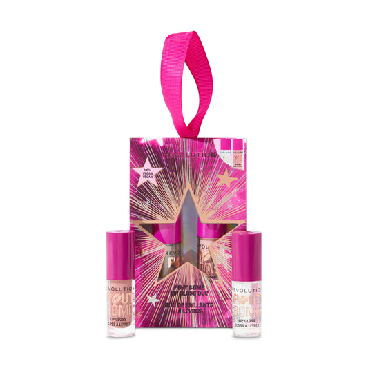 REVOLUTION BERRY/CLEAR POUT BOMB PLUMPING MINI LIP GLOSS SET