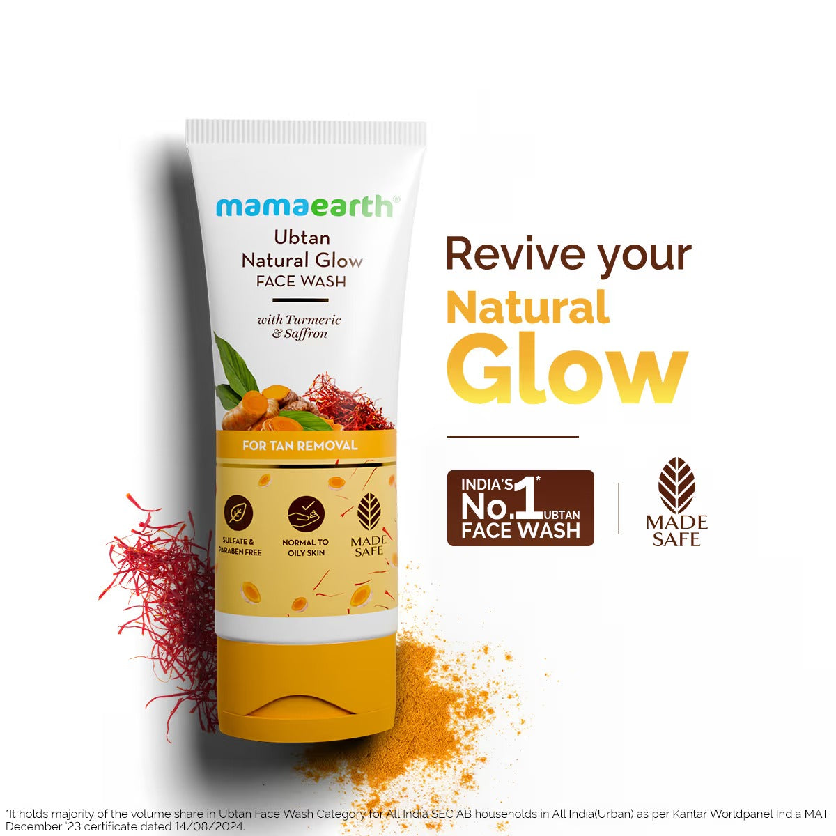 UBTAN FACE SCRUB WITH TURMERIC & WALNUT FOR TAN REMOVAL 100G