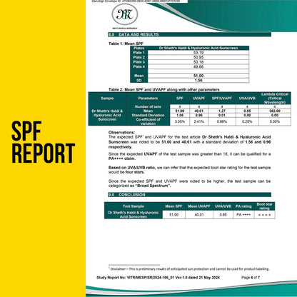 HALDI & HYALURONIC ACID SUNSCREEN - 50GM