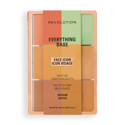 REVOLUTION EVERYTHING BASE FACE ICON COMPLEXION PALETTE MEDIUM