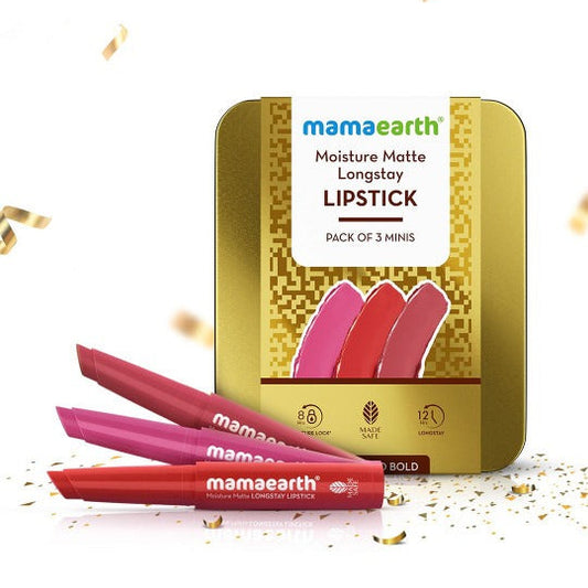 MOISTURE MATTE LONGSTAY LIPSTICK PACK OF 3 MINIS - BRIGHT AND BOLD
