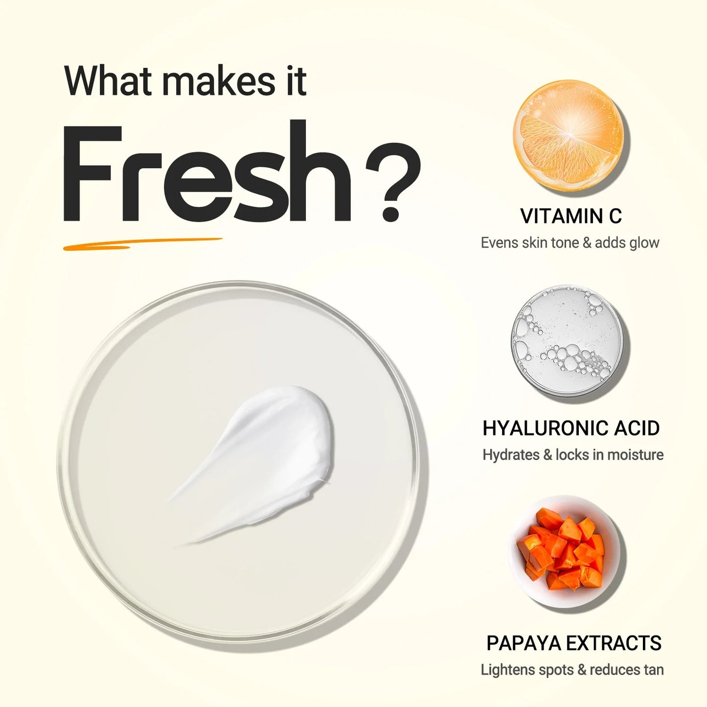 GLOW+ DEWY SUNSCREEN GEL IN-VIVO TESTED SPF 50+ PA++++ WITH PAPAYA & VITAMIN C - 50G