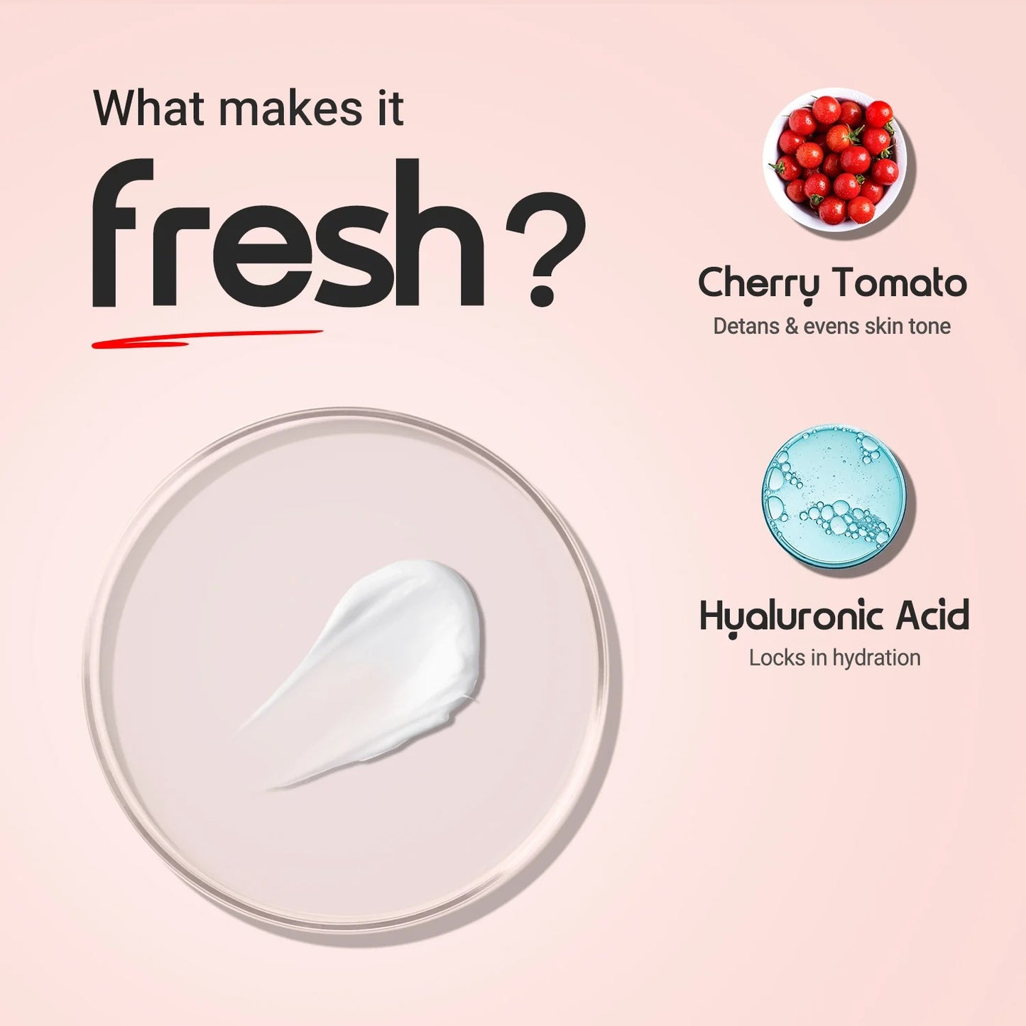 DETAN+ DEWY SUNSCREEN IN-VIVO TESTED SPF 50+ PA++++ WITH CHERRY TOMATO & HA - 50 G