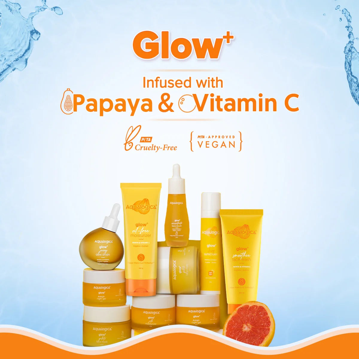 GLOW+ OIL FREE MOISTURIZER WITH PAPAYA & VITAMIN C FOR GLOWING SKIN - 100G