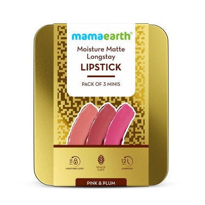 MOISTURE MATTE LONGSTAY LIPSTICK PACK OF 3 MINIS - PINK & PLUM